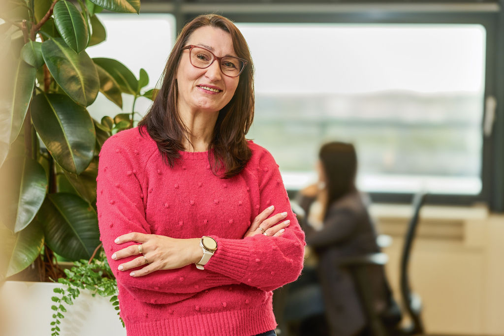 Woman in office